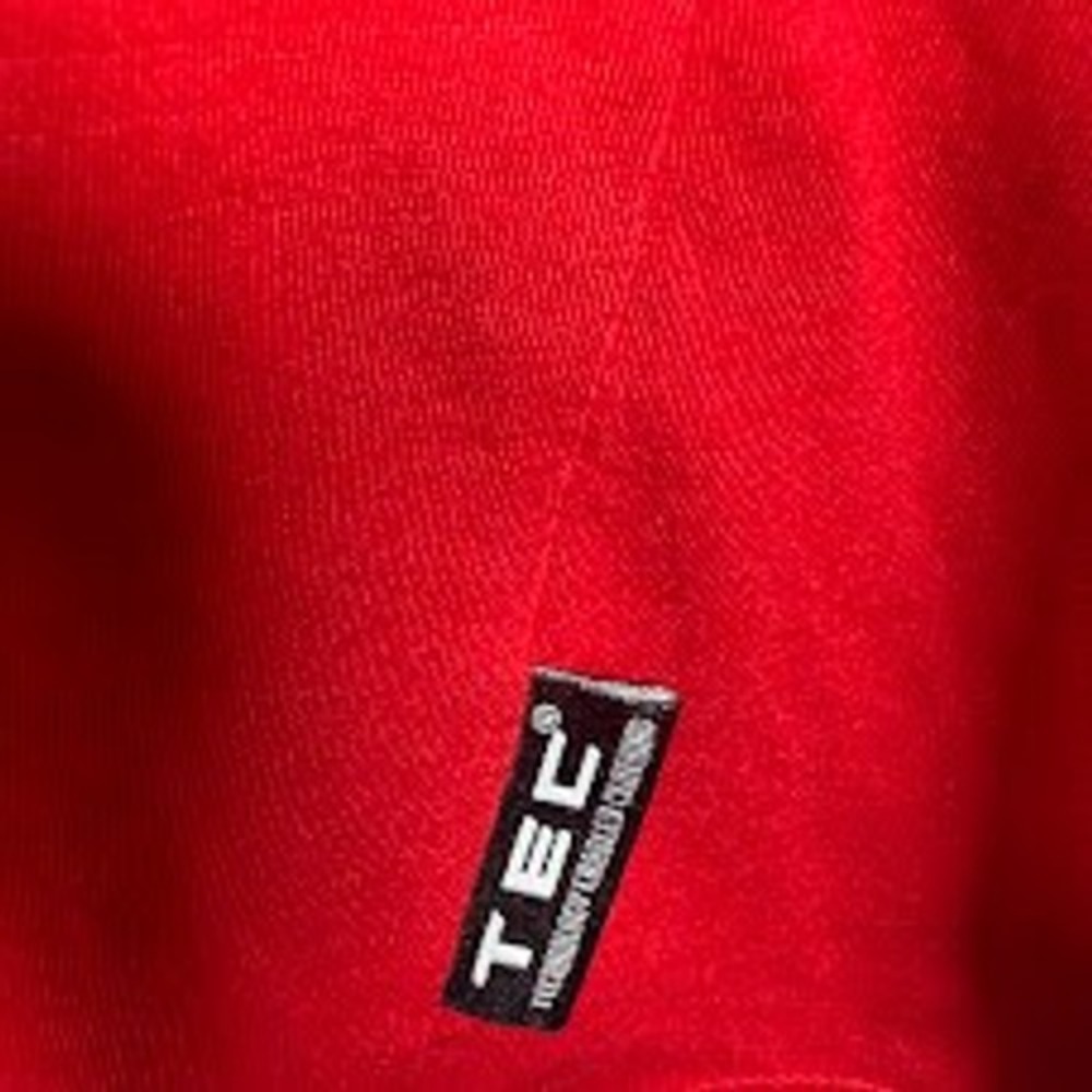 SCOTTeVEST SeV SJ QZIP Red Quarter Zip Pullover Bamboo Blend Mens Large TEC - Picture 4 of 11